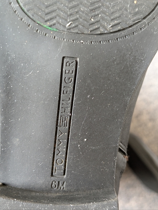 Tommy Hilfiger Black Tan Leather Riding Boots Size 6 Zipper - Picture 13 of 16